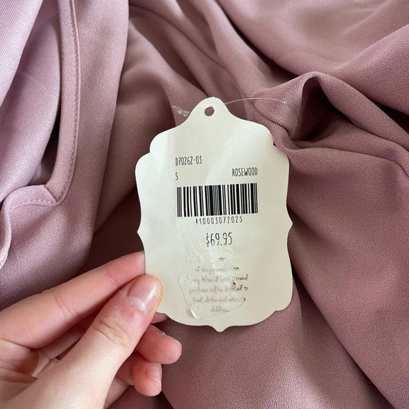 Altar’d State NWT Rosewood Blush Pink Bell Sleeve Shift Mini Dress Small Women’s - Picture 10 of 12